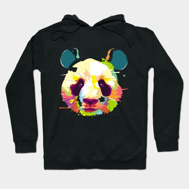 Panda - Animal Life - Popart Portrait Hoodie by JakeRhodes